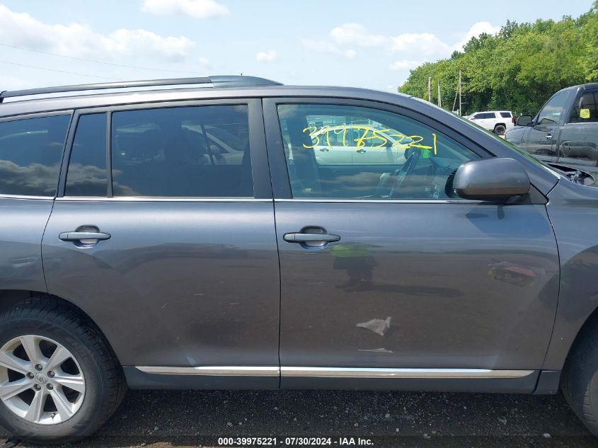 2012 Toyota Highlander Se V6 VIN: 5TDBK3EH2CS150860 Lot: 39975221