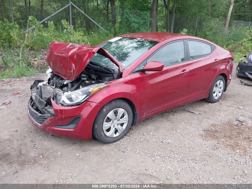 5NPDH4AE4GH720507 2016 HYUNDAI ELANTRA - Image 2