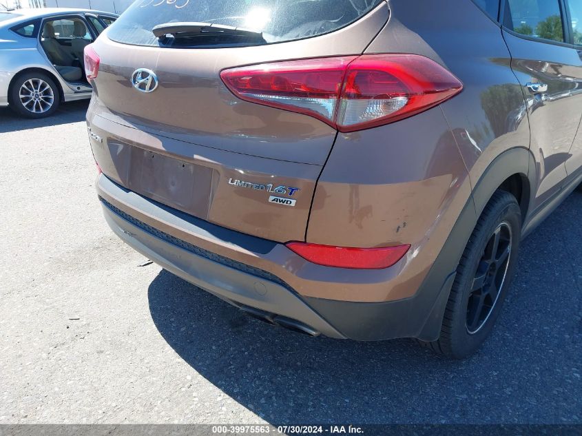 2016 Hyundai Tucson Limited VIN: KM8J3CA23GU123965 Lot: 39975563