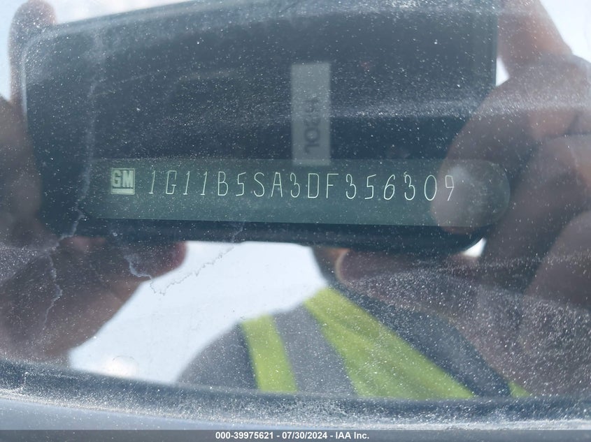 2013 Chevrolet Malibu 1Ls VIN: 1G11B5SA3DF356309 Lot: 39975621