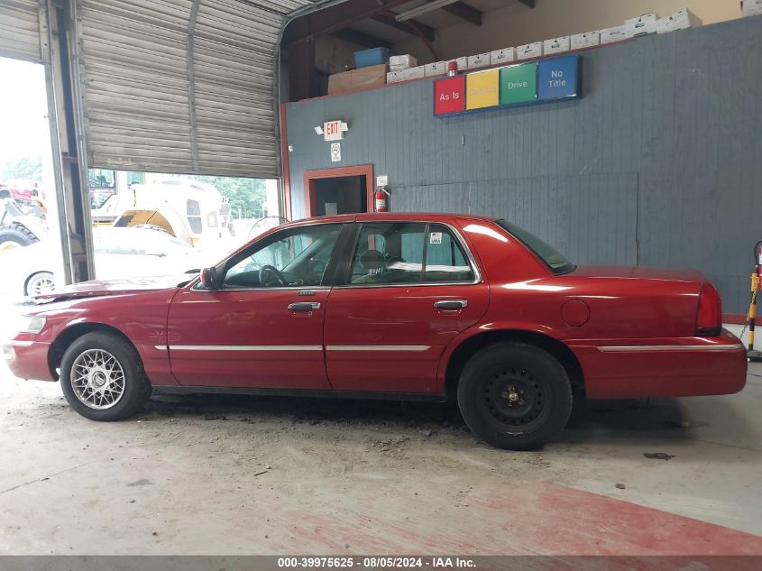 2001 Mercury Grand Marquis Gs VIN: 2MEFM74W71X696556 Lot: 39975625