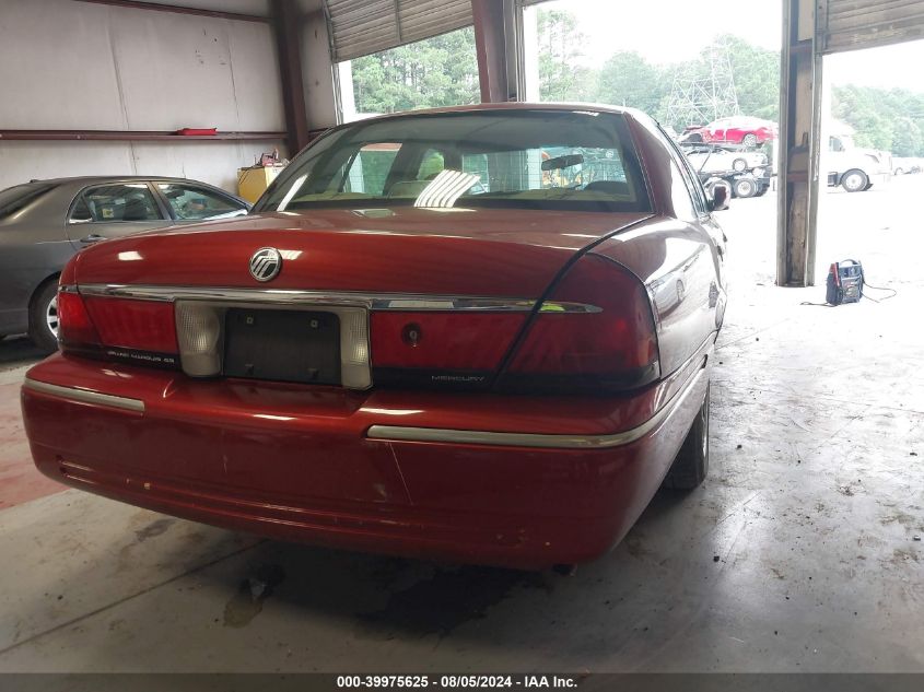 2001 Mercury Grand Marquis Gs VIN: 2MEFM74W71X696556 Lot: 39975625