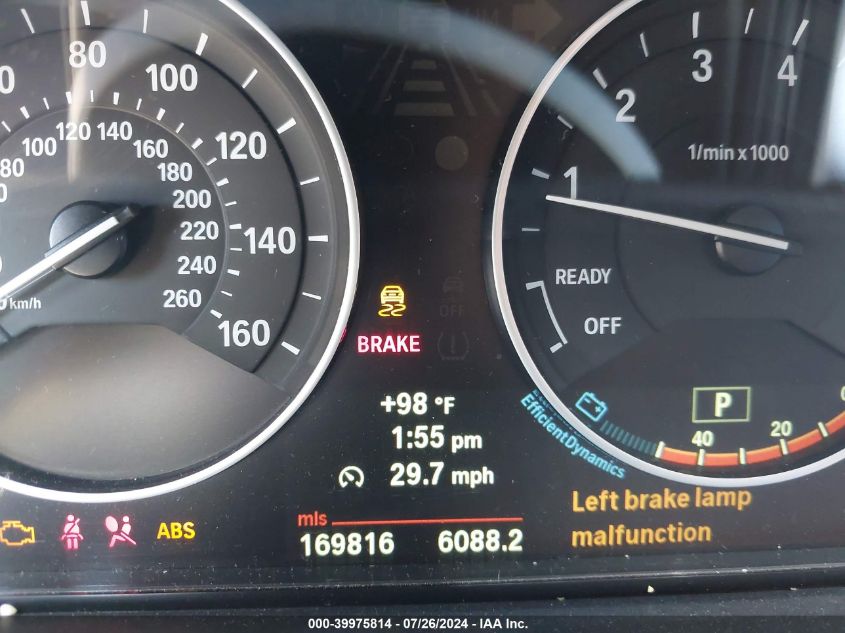 2012 BMW 328I VIN: WBA3A5G59CNP16635 Lot: 39975814