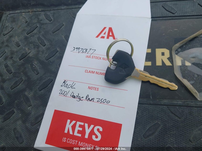 2001 Dodge Ram 2500 St VIN: 3B7KF23691G217742 Lot: 39975877