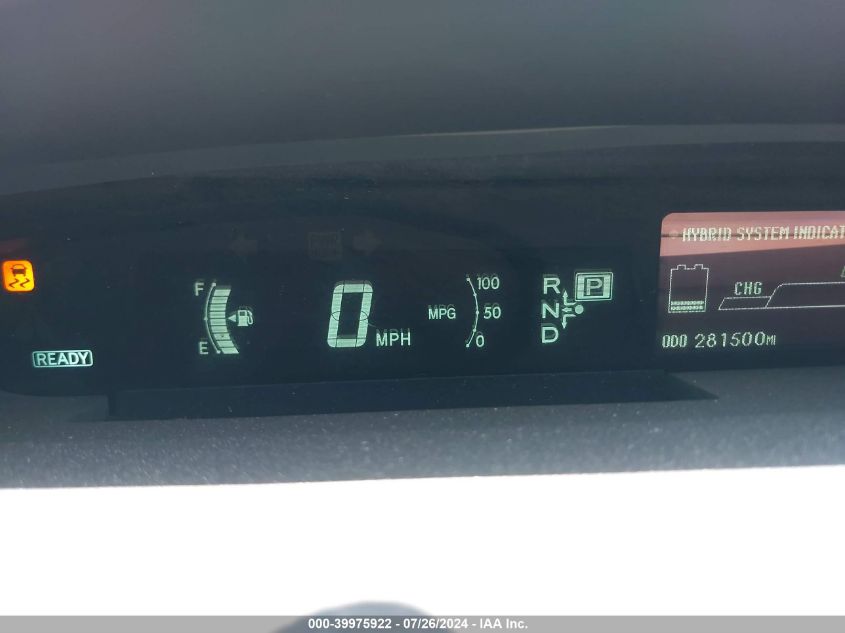 2010 Toyota Prius Iv VIN: JTDKN3DU0A0061472 Lot: 39975922