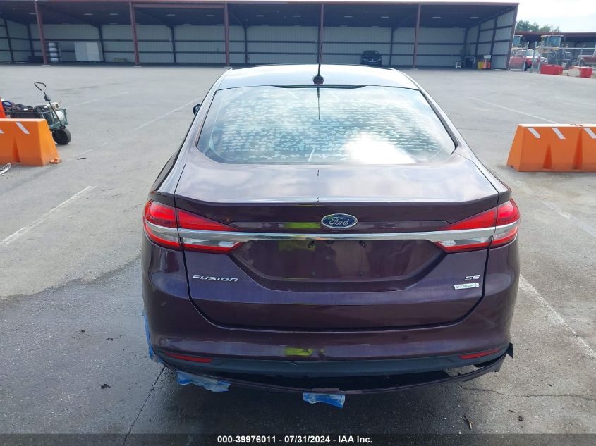 2017 Ford Fusion Se VIN: 3FA6P0HDXHR394055 Lot: 39976011