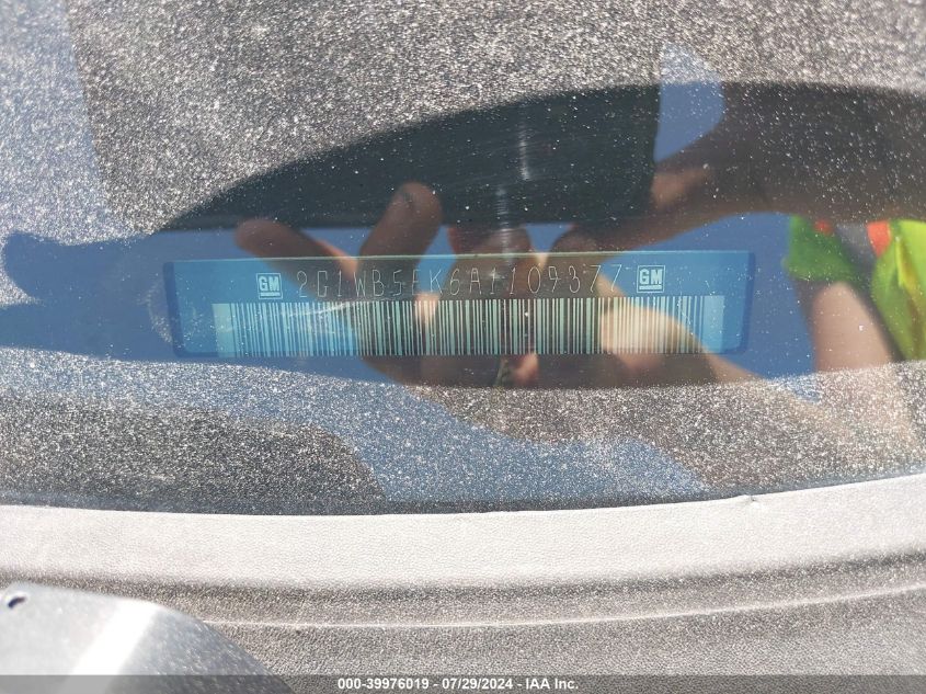 2010 Chevrolet Impala Lt VIN: 2G1WB5EK6A1109377 Lot: 39976019