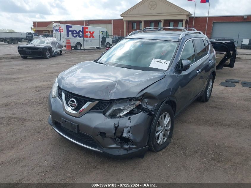 2016 Nissan Rogue Sv VIN: KNMAT2MTXGP725294 Lot: 39976183