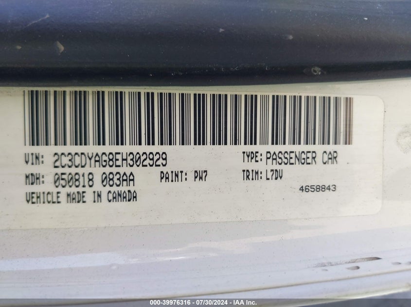 2014 Dodge Challenger Sxt VIN: 2C3CDYAG8EH302929 Lot: 39976316