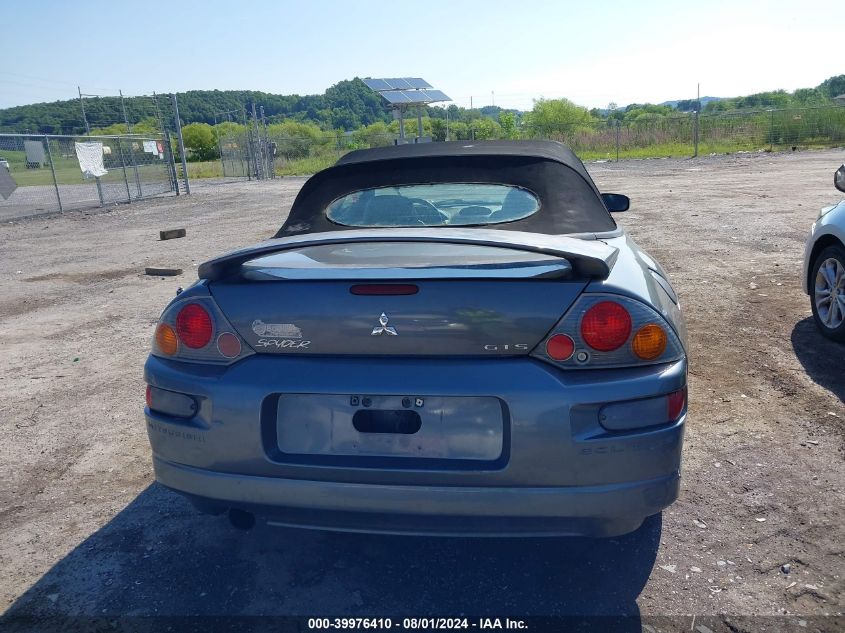 2003 Mitsubishi Eclipse Spyder Gts VIN: 4A3AE75H23E104362 Lot: 39976410