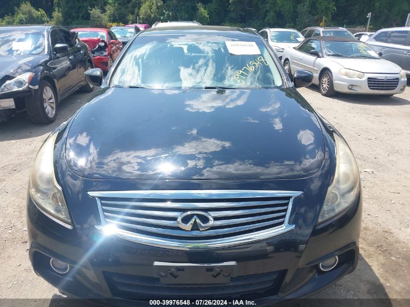 2012 Infiniti G37X VIN: JN1CV6AR2CM675511 Lot: 39976548