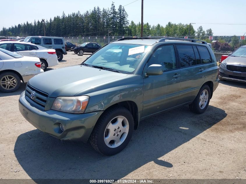 2005 Toyota Highlander Limited V6 VIN: JTEDP21A950086332 Lot: 39976927