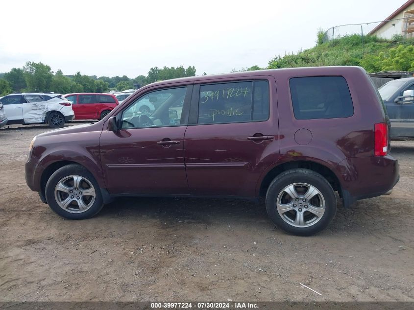 2014 Honda Pilot Ex VIN: 5FNYF4H4XED029714 Lot: 39977224