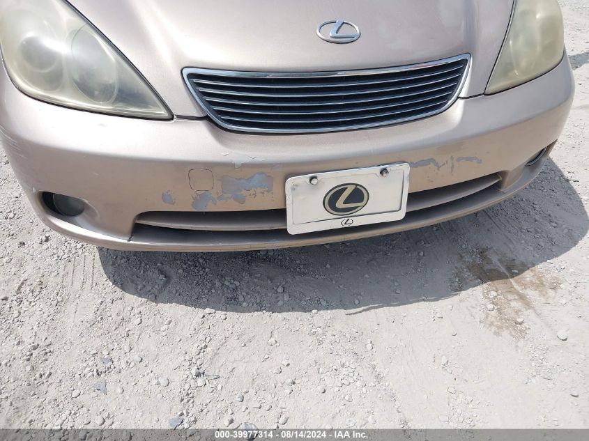 2005 Lexus Es 330 VIN: JTHBA30G455133714 Lot: 39977314
