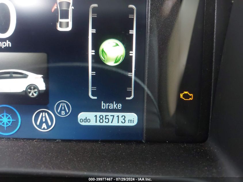 2012 Chevrolet Volt VIN: 1G1RB6E49CU125617 Lot: 39977467