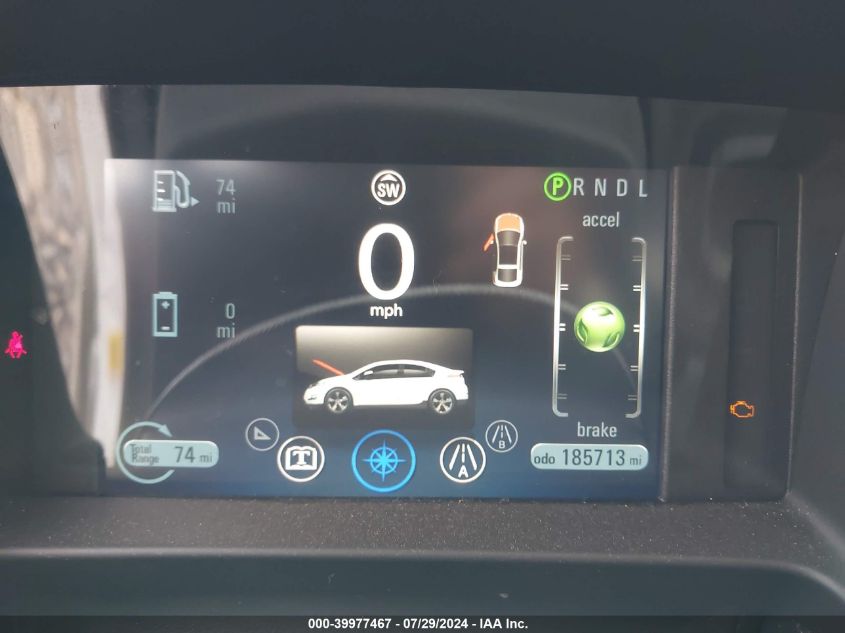 2012 Chevrolet Volt VIN: 1G1RB6E49CU125617 Lot: 39977467