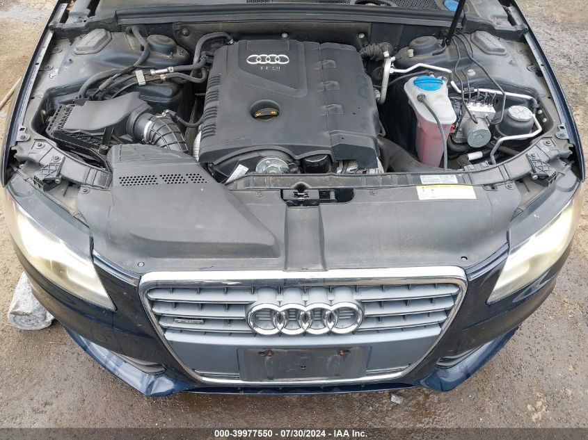 2010 Audi A4 2.0T Premium VIN: WAUFFAFL2AN059410 Lot: 39977550