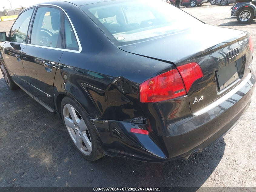 2007 Audi A4 2.0T VIN: WAUEF78E37A112564 Lot: 39977684