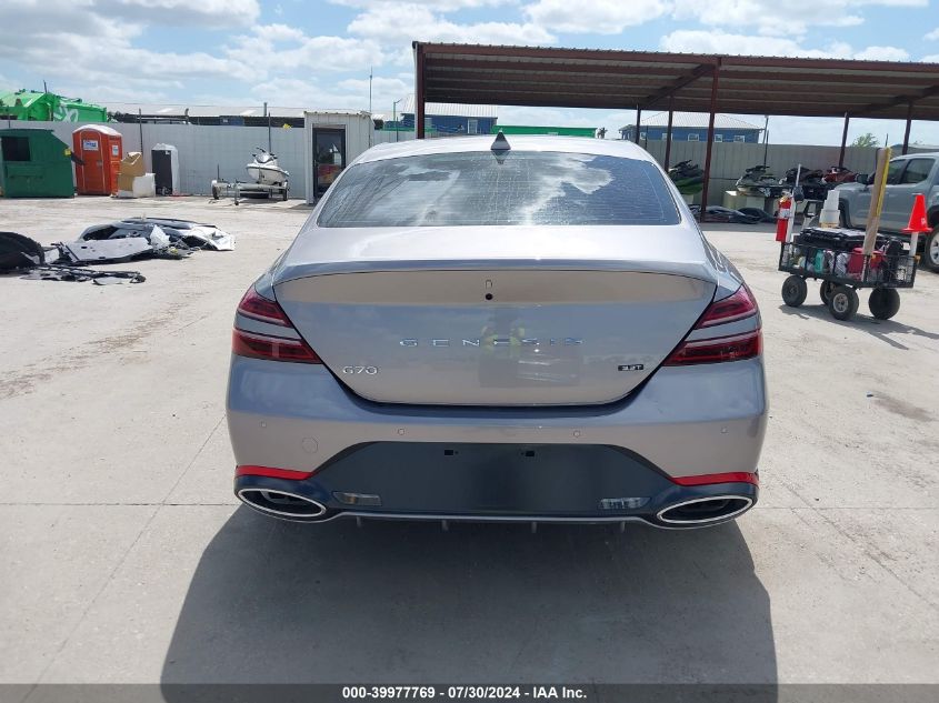 KMTG54SE9RU136215 2024 Genesis G70 3.3T Rwd Sport Advanced