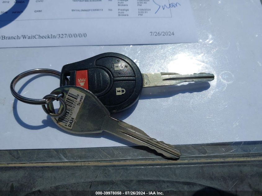 2008 Nissan Rogue S VIN: JN8AS58V68W134147 Lot: 39978058