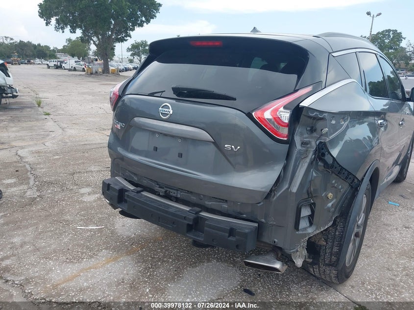 2015 Nissan Murano Sv VIN: 5N1AZ2MG9FN221021 Lot: 39978132