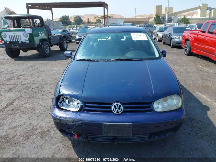 2001 Volkswagen Golf Gl Tdi VIN: WVWBP21J11W122274 Lot: 39978210