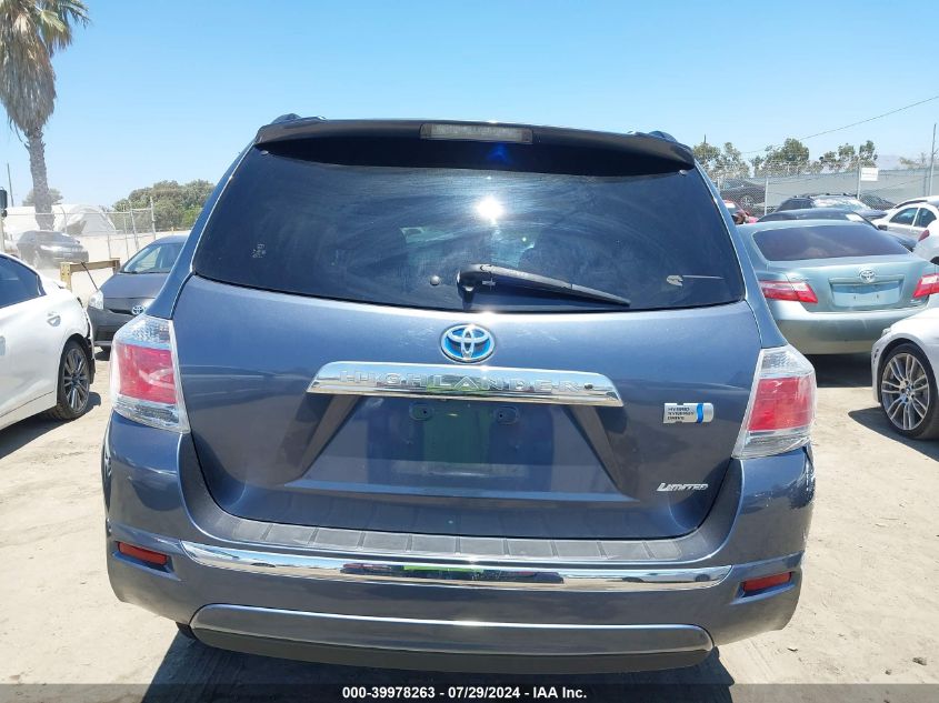 2013 Toyota Highlander Hybrid Limited V6 VIN: JTEDC3EH9D2012498 Lot: 39978263