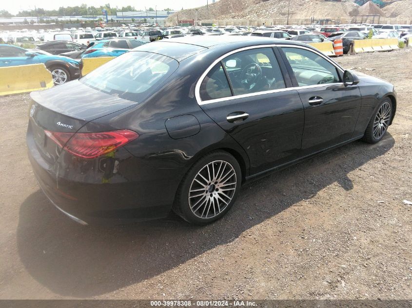 0W1KAF4HB6NR01741 2022 Mercedes-Benz C 300 4Matic