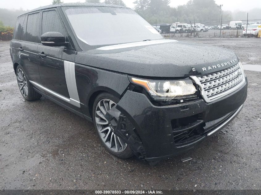 2016 Land Rover Range Rover 3.0L V6 Supercharged VIN: SALGR2VFXGA253773 Lot: 39978503