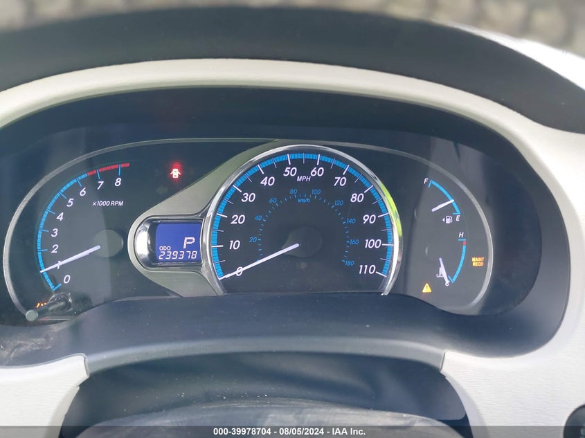 2012 Toyota Sienna Xle V6 8 Passenger VIN: 5TDYK3DC8CS262465 Lot: 39978704