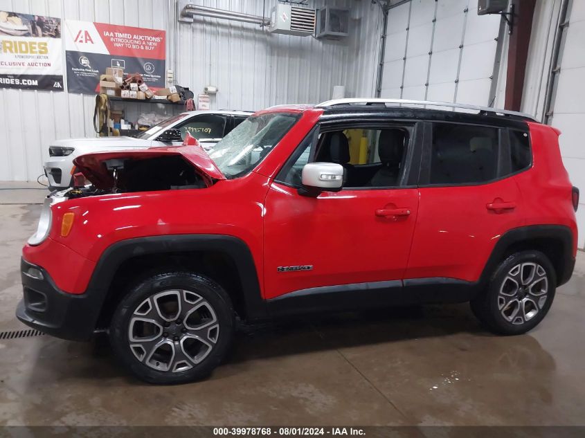 2015 Jeep Renegade Limited VIN: ZACCJBDT2FPB49782 Lot: 39978768