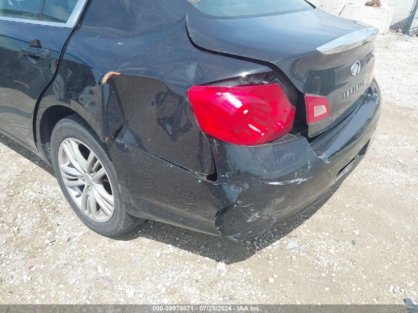 2011 Infiniti G37X VIN: JN1CV6AR1BM412604 Lot: 39978871