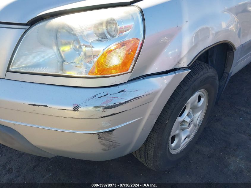 2004 Honda Pilot Lx VIN: 2HKYF181X4H600988 Lot: 39978973