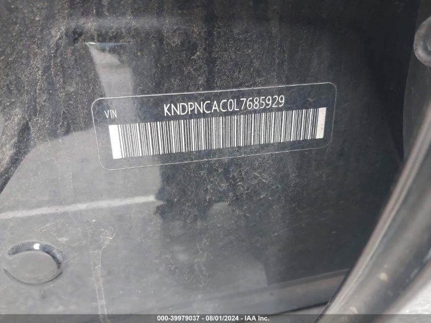 2020 Kia Sportage Ex VIN: KNDPNCAC0L7685929 Lot: 39979037