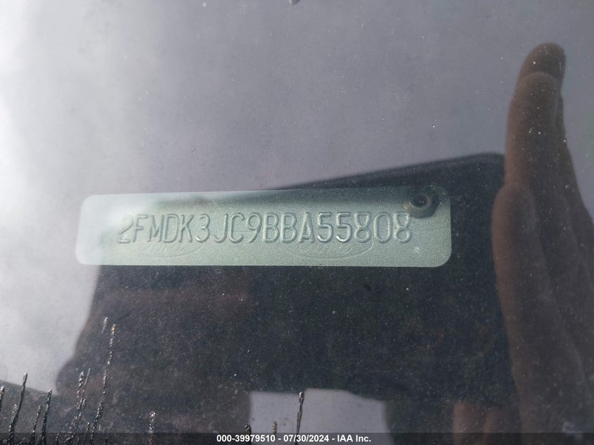 2011 Ford Edge Sel VIN: 2FMDK3JC9BBA55808 Lot: 39979510