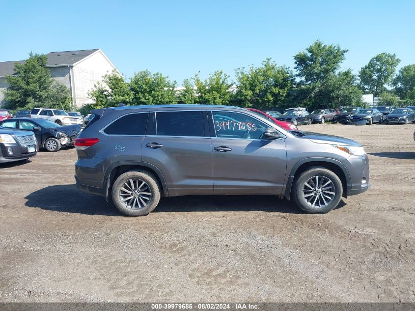 2018 Toyota Highlander Xle VIN: 5TDJZRFH0JS832254 Lot: 39979685