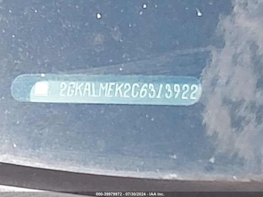 2012 GMC Terrain Sle-1 VIN: 2GKALMEK2C6313922 Lot: 39979972