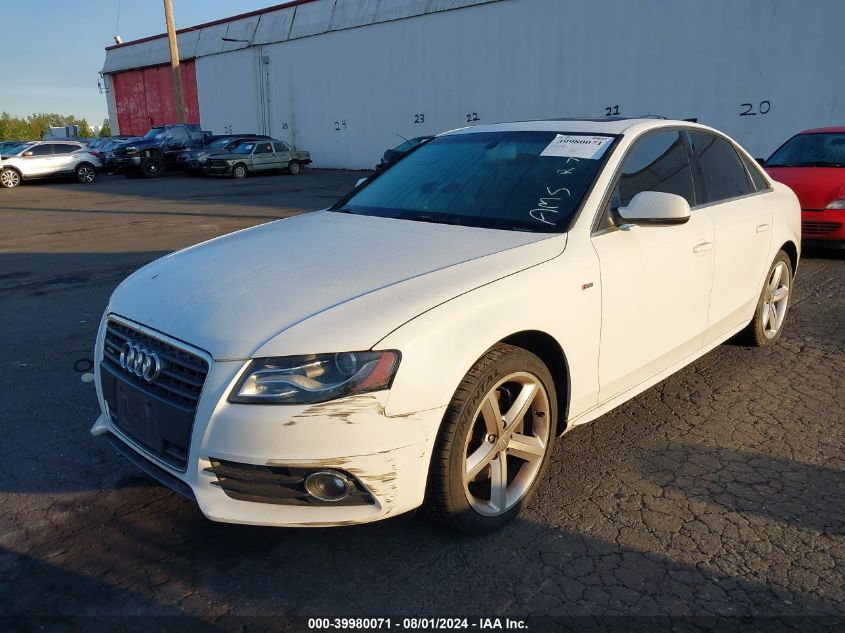 2012 Audi A4 2.0T Premium VIN: WAUFFAFL1CN005020 Lot: 39980071