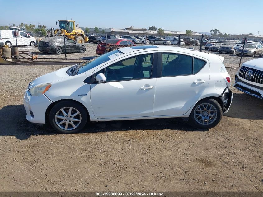 2013 Toyota Prius C Four/One/Three/Two VIN: JTDKDTB39D1031754 Lot: 39980099