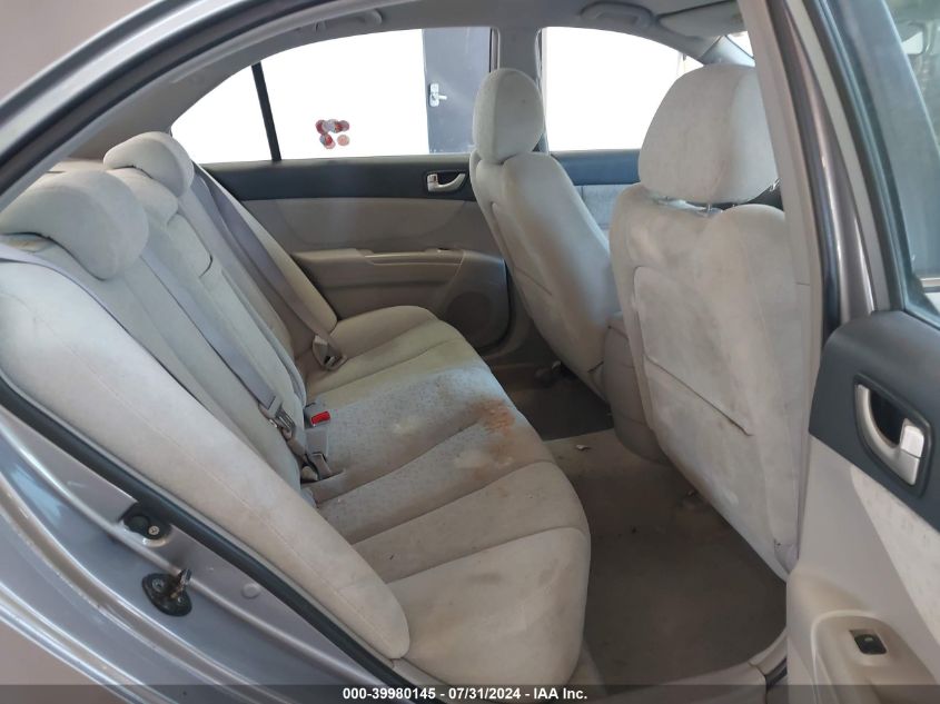 5NPET46C87H226662 2007 Hyundai Sonata Gls