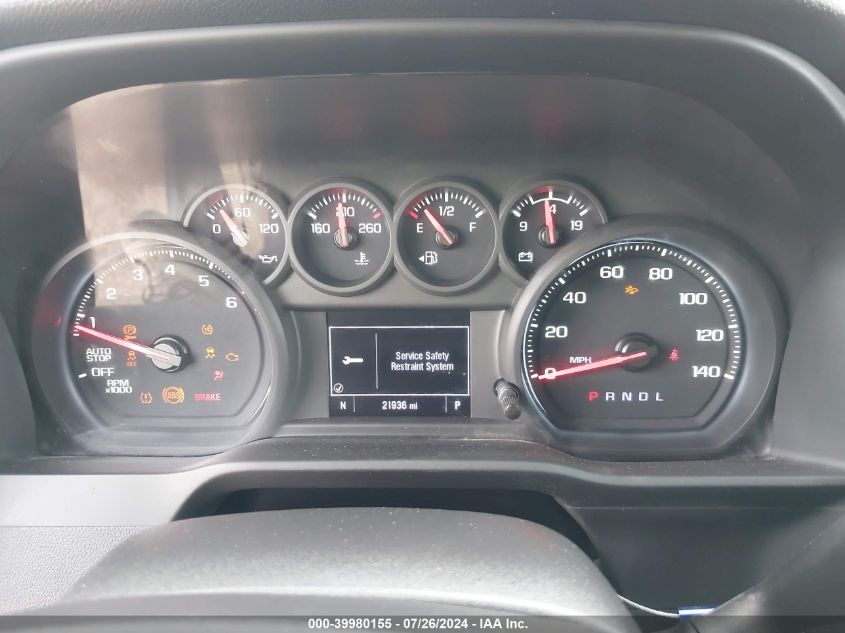 2022 Chevrolet Silverado 1500 2Wd Short Bed Custom VIN: 3GCPABEK1NG599513 Lot: 39980155