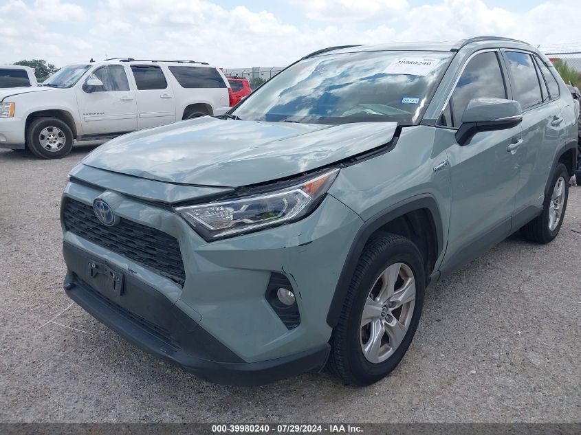 2021 Toyota Rav4 Hybrid Xle VIN: JTMR6RFV7MD016174 Lot: 39980240