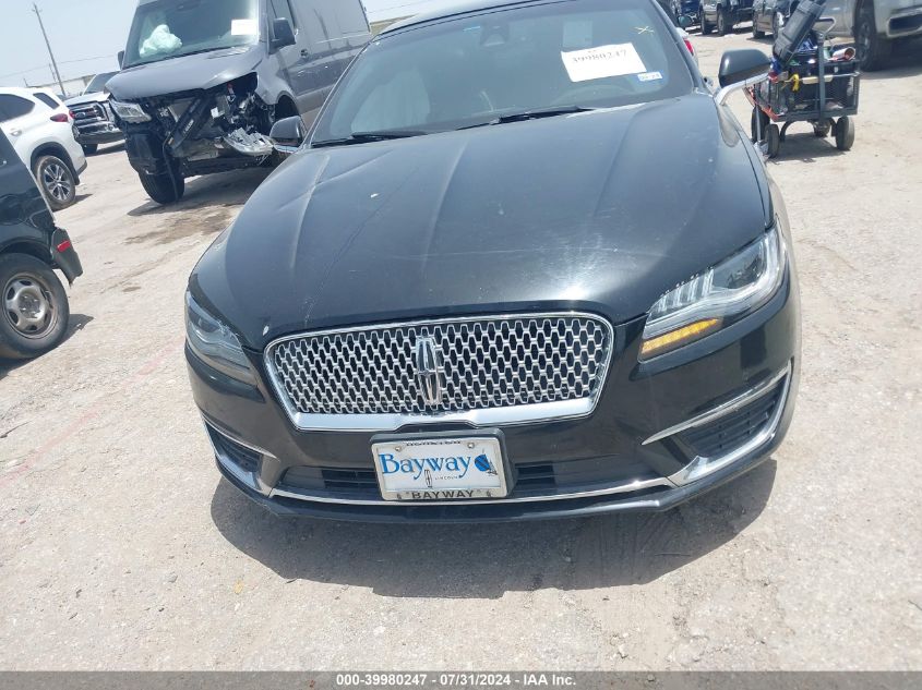 2018 Lincoln Mkz Select VIN: 3LN6L5C9XJR622059 Lot: 39980247