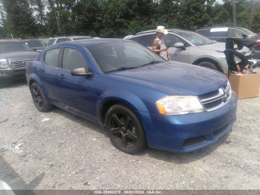 2013 Dodge Avenger Se VIN: 1C3CDZAB0DN611150 Lot: 39980270