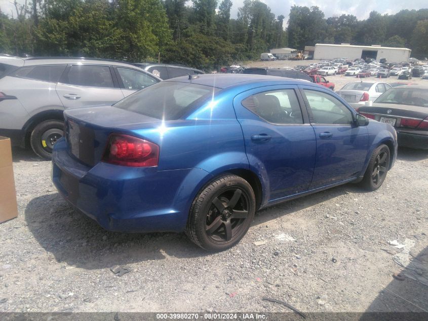 2013 Dodge Avenger Se VIN: 1C3CDZAB0DN611150 Lot: 39980270