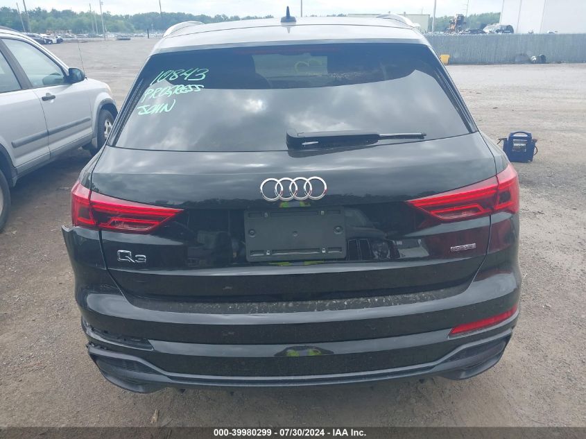 2021 Audi Q3 Premium 45 Tfsi S Line Quattro Tiptronic VIN: WA1DECF38M1023722 Lot: 39980299