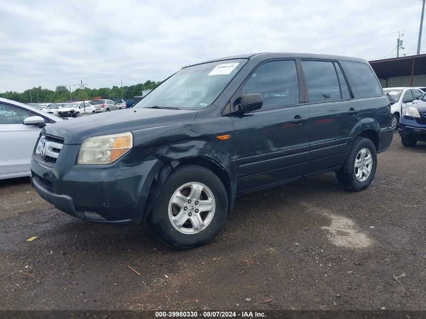 2006 Honda Pilot Lx VIN: 5FNYF28126B016463 Lot: 39980330