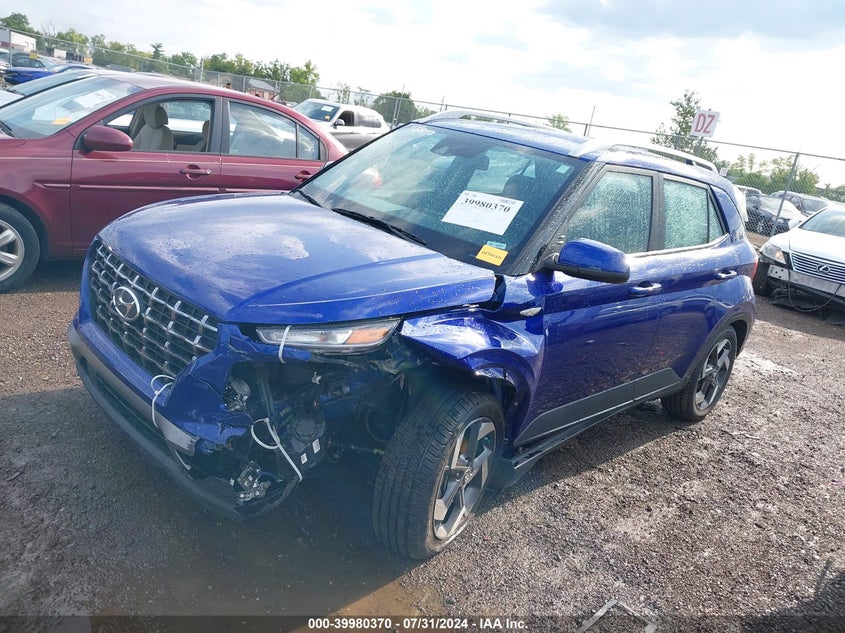 2022 Hyundai Venue Sel/Limited VIN: KMHRC8A38NU192608 Lot: 39980370