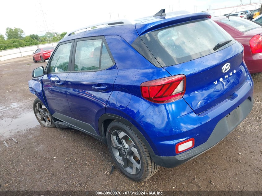 2022 Hyundai Venue Sel/Limited VIN: KMHRC8A38NU192608 Lot: 39980370