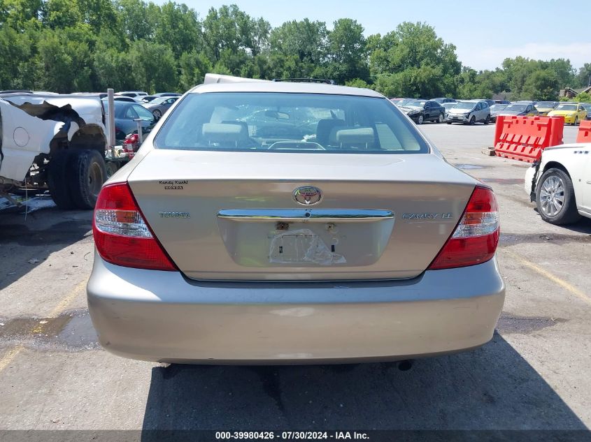 2002 Toyota Camry Le VIN: 4T1BE32K62U049169 Lot: 39980426